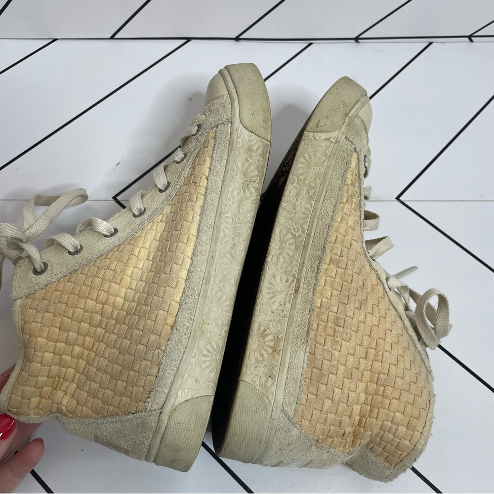 Ugg | Cayha Woven High Top Sherpa Lined Sneakers … - image 6